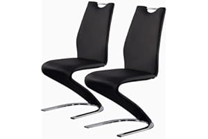 ‎JIEXI Original Meerjungfrauen-Esszimmerstuhl für Erwachsene, skandinavischer Schreibtischstuhl für Erwachsene, Freizeit, kreatives Lederkunst, Barstuhl, Tresenstuhl, Sitz (2 Stück) (schwarz)