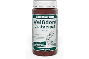 ENERGIESTOFFWECHSEL The Nutri Store Weissdorn 450 mg Kapseln 240 Stück mit sekundären Pflanzenstoffen aus Crataegus Weissdorn Nahrungsergänzungsmittel