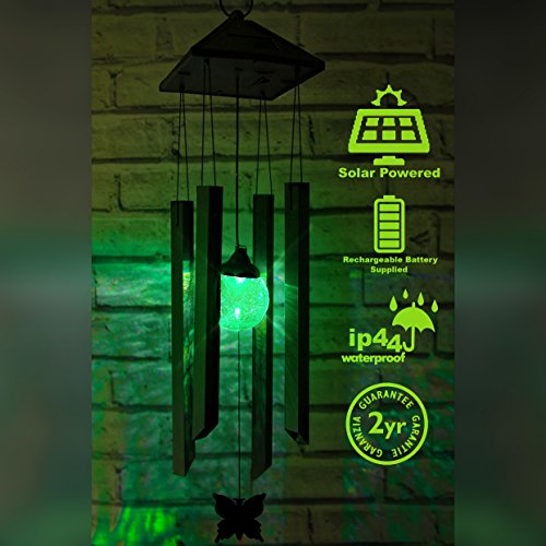 Solar Farbwechselnde Windspiele, Windspielleuchten, Solarleuchte, Solarleuchten, Solarleuchten garten von SPV Lights: Die Solar-Beleuchtung Specialists (Free 2 Jahre Garantie) - 2