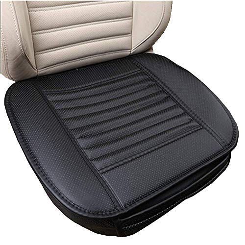 HMMJ Pelle di bambù del carbone di legna PU traspirante sede Cuscino stuoia del rilievo Coprisedili per l'automobile auto Sedia da ufficio, 19.7 