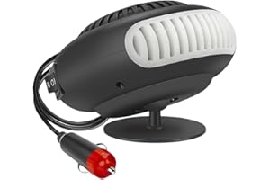 Mupkvy Autoheizung, 12V Tragbar Schnell Aufheizend, Auto Defroster Auto-Windschutzscheiben Schnellheizung, 360 Grad Drehung zum Anschluss an den Zigarettenanzünder für Auto, SUV, LKW