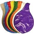 CHSYOO 8 x 36" giant balloons jumbo latex balloon big balloon for wedding birthday party baby shower, green purple orange red yellow white blue transparent