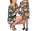 Produktbild Swallowuk Damen Mädchen Langarm Elch Drunck Kleid Eltern Kind Kleid Weihnachten Dress Mode Mutter und Kinder Outfits (XL, Grün)