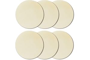 HAOHAI 6 cerchi in legno da 15 cm per artigianato, placca rotonda in legno grezzo, ritagli in legno per la pittura di porte (6 pezzi, 15 cm)