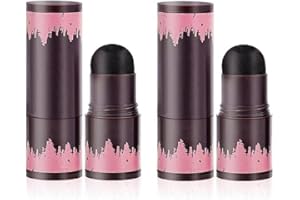 BELIKY GIRL Hairline Powder Stick Hair Shadow Powder Root Touch Up Powder Waterproof Hair Shading Sponge Pen Hair Filler Powder for Cover Gray Hair Root, Hair Touch-Up, Thin Hair (2 Stück Perlschwarz)