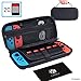Produktbild CamKix Hülle für Nintendo Switch - Schützt Ihre Nintendo Switch Konsole, Joy Cons, Spiele und Zubehör - Hartschale Aufbewahrung und Reisetasche / Beutel - Für 20 Spiele - Netztasche mit Reißverschluss