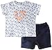 3Pommes Baby-Boys Set Short Sleeve T-Shirt Bermudas Clothing Set, Blue (Indigo), 9-12 Months (Manufacturer Size:9 Months)