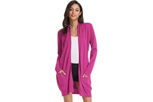 GRACE KARIN Cardigan Donna Lungo Cardigan a Maniche Lunghe Elegante Casual