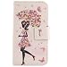 Produktbild Lankashi PU Flip Leder Tasche Hülle Case Cover Handytasche Schutzhülle Etui Skin Für Wiko Tommy 3 Plus 5.45" (Umbrella Girl Design)