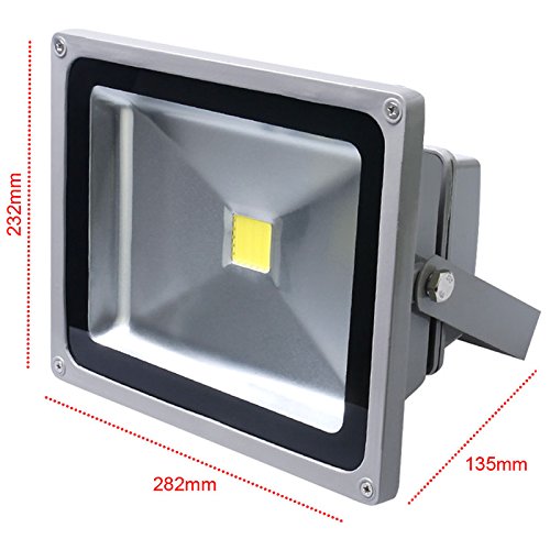 Auralum® 5 Stücker 50W kaltweiß LED Fluter Außen Strahler Gartenstrahler in IP65 Wasserdicht CE & TÜV zertifiziert - 5