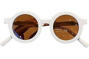 JOYIVIKE Kinder Sonnenbrille UV400 Schutz Für Kinder Jungen Und Mädchen 1-2 Jahre, Retro Rund Kindersonnenbrille, Baby Sonnenbrille, Kinder Polarisierte Sonnenbrille, Babygeschenk Oder Tägliche Kollokation