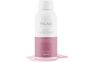 INLAQ® Acetone Dissolvant | Acétone Vernis Semi Permanent | Solution de fonte | à l'acétone pour vernis à ongles | 100 ml | UV Gel Polish Remover | De Qualité Supérieure Enlève Le Gel UV/LED 100ml