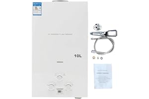 Cozyel 10 L Calentador de agua a Gas GLP Butano Propano 10 litros 20 KW Para el la casa Viaje Caravana Barco Camping Coche