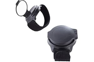Zueyen Espejo retrovisor para bicicleta, muñequera para bicicleta, espejo retrovisor, brazo para ciclistas, 360 grados, gran angular