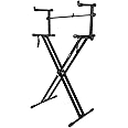 Kadence Heavy-Duty, Double-X, Adjustable Piano Keyboard Stand with Locking Straps (KSTD-DX2 Dual Braced)