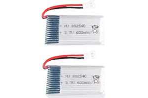YUNIQUE GREEN-CLEAN-POWER YUNIQUE UK 2 Pieces Upgraded 3.7V 600mAh 25C Lipo Rechargeable Replacement Battery Pack Syma X5 X5C X5C-1 X5SW X5SC X5SC-1 X5A