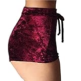 Butterme Frauen Winter beiläufiger weicher dehnbarer hoher Taillen Drawstring Samt Verein Kurzschluss reizvolle Damen heiße Hosen - 2