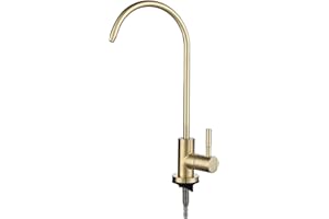 XDSMB Drinking Water tap Single Handle 1/4'' Kitchen tap Water Filter tap,Brushed Gold
