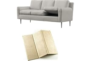 VEARZ 3 Seater Sofa Cushion Support Boards - Non Slip Foldable Under Seat Rejuvenator Board Armchair Sagging Saver Sofa Suport-1 Seater-Cream-50cm/46cm