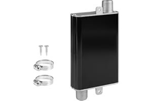 SUPAWAY Standheizung Auspuffschalldämpfer 24mm Abgasschlauch Schalldämpfer Aluminiumlegierung Dieselheizung Abgasrohr Schalldämpfer Standheizung für Notstromaggregat, Auto Auspuffanlagen (Schwarz)