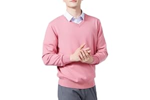 Vogrtcc Men's Sweaters Cashmere Blend Knitting V-Neck Pullovers Wool Knitwear Jumpers Clothes