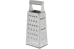 PARENCE.- Grattugia multiuso a 4 lati con impugnatura ergonomica - Acciaio inossidabile, versatilità, durata - 20 cm