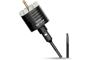 METOTY 68 mm Diamantbohrbohrer, Kernbohrkrone mit Upgraded Diamant Kopf und SDS Plus-Adapter für Beton, Vollziegel, Hohlziegel, Mauerwerk, Kalksandstein, Poroton usw.