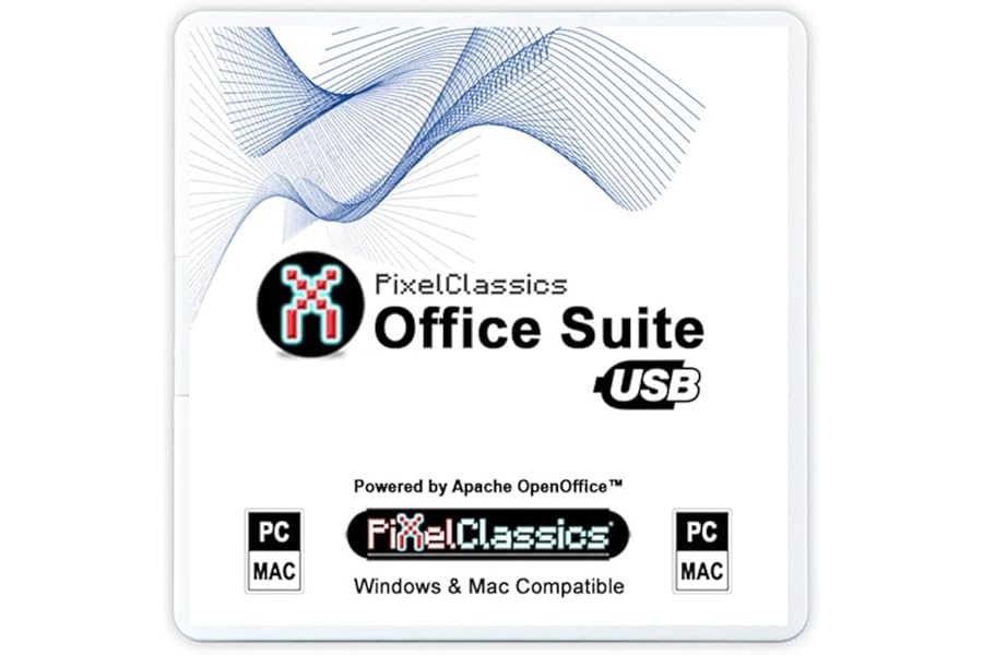 Office Suite 2025 compatible avec Microsoft Office 2024, 2021, 365, 2021, 2016, 2013, alimentée par Apache OpenOffice sur USB