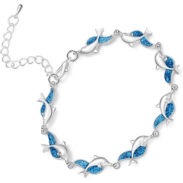 Bracciale Polsino Rigido ODETOJOY Con Delfini - Bicolore Oro E Argento, Finitura Lucida, Lunghezza 18 Cm, Regalo Per Donna E Ragazza - 3