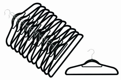 12 Juego de organización ingenioso -y anti-desprendimiento Magic la percha en NEGRO