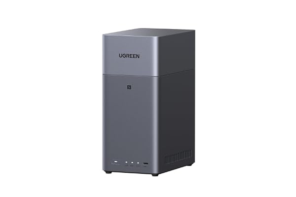 UGREEN NASync DH2300 NAS Bureau 2 Baies, 4Go RAM, Connexion NFC One-Touch, LAN 1GbE, Album Photo IA, Système NAS Facile pour Débutants, Serveur NAS Maison (sans Disque)