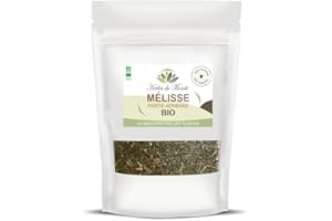 Herbes du Monde - Tisane de Mélisse BIO - Partie aérienne coupée - Origine France - Infusion Organic Apaisante et Calmante - Tisane Bien-Être et Détox BIO - 1 sachet de 50g Certifiée AB