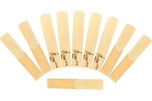 SAUYRASR 10Pcs Clarinet Reeds (Reeds-Strength 2.0) Traditionelle Blätter Bb-Klarinettenblatt 2.0 Stärke Klarinettenblätter für Klarinette Verwendung Ersatz Versorgung Anfänger