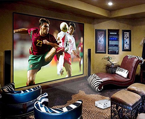 Beamer, ELEPHAS Tragbarer Heimkino Mini LED Beamer Projektor mit HDMI Kabel unterstützt TV Laptop Smartphones und Spielekonsolen für Heimkinos und Weihnachten, Weiß - 3