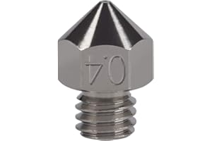 POLISI3D 1 boquilla de cobre chapada MK8 duradera antiadherente de alto rendimiento 04 mm 06 mm 08 mm para 175 mm Creality CR10 All Metal Hotend CR10 Ender 3 pro Ender 5 ANET A8 3D uso de impresora (04 mm)