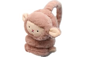 SJTJSPX Paraorecchie in finta pelliccia per ragazzi e ragazze paraorecchie caldo carino scimmia paraorecchie accessorio invernale per bambini scaldapiedi tappi per le orecchie