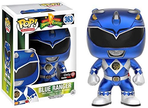 Funko - Figurine Power Ranger - Metallic Blue Ranger Exclu Pop 10cm - 0889698108591