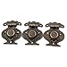 Produktbild DealMux Vase Design Vintage Art Schliessen Holzetui Box Haspe Latch 3pcs Bronzeton