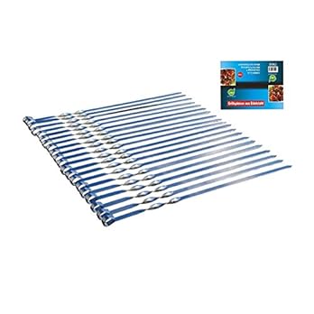Grill Spiee Schaschlikschpiee Schampur Aus Edelstahl 20 St 50 Cm Grillspie Fleischspiee Kebab Grillzubehr Fr Mangal Grillbesteck
