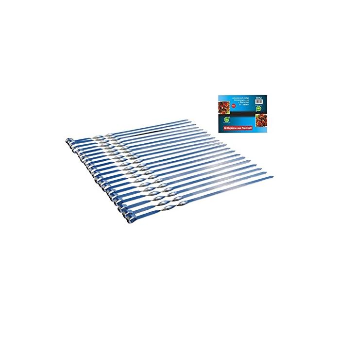 Grill Spiee Schaschlikschpiee Schampur Aus Edelstahl 20 St 50 Cm Grillspie Fleischspiee Kebab Grillzubehr Fr Mangal Grillbesteck