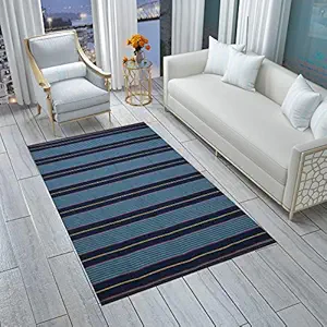 Shankara Pure Cotton Modern Reversible Carpet/Floor Mat/Rug for Home Living Room, Hall, Bedroom, Kitchen, Bedside Runner - (Multi- 4 FT X 7 FT)