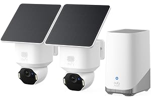 eufy Security Kit de 2 caméras SoloCam E42 (HomeBase S380), caméra Solaire 4K sans Fil pour Dehors, Suivi IA, Stroboscope,Camera Surveillance WiFi, Reconnaissance faciale,Stockage Local Jusqu’à 14 TB
