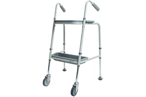 NRS Healthcare Duo Height Adjustable Walking Trolley, P23129, Pebble Grey