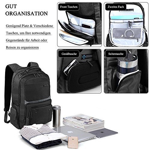 Laptop Rucksack 17 3 Zoll  DTBG Nylon ger  umig Anti-Tr  ne Daypack Reiserucksack Business Rucks  ke College Studenten Schultertasche Schultasche pass