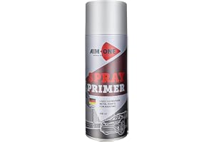HITEX AIM ONE Spray Primer – Fast-Drying, Rust-Inhibiting Automotive Surface Primer, Multi-Surface Use, 450ml– Ideal for Metal Painting | German Technology (MATT WHITE)