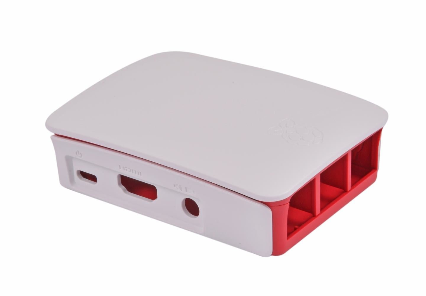 Raspberry Pi Plastic 3-Case Official Case for Raspberry Pi 3 Model B Only (Raspberry and White)