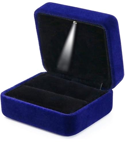 Manqyi 2 Stück Samt Ring Boxen | Lila Velvet Schmucketui | Für Heiratsantrag & Geschenke