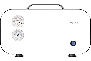 stonylab Diaphragm Vacuum Pump, Compact Oil Free Vacuum Pump Pressure Pump with 55 L/min Pumping Rate for Filtration Distillation Laboratory Work, 110-220V
