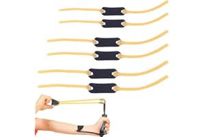 HSKRKOW 6 Stück Steinschleuder Gummi,13.5/16.5/26.5Cm Gummi Für Steinschleuder, Schleuder Erwachsene Ersatzgummi, Rubber Bands Fit Most Slingshots,für Outdoor Hunting Catapults