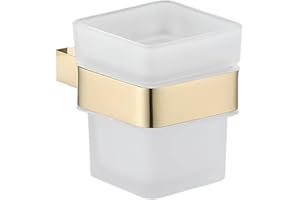 Housler® Brushed Brass (Gold) Square Bathroom accessories (Sq.BB.Tumbler)